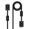 Nanocable SVGA Con Ferrita HDB15/M-HDB15/M Negro 1.8m - Cable SVGA