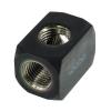 Adaptador Alphacool Tee 3F Splitter Negro