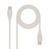 Cable Nano Cable USB 2.0 Tipo AM-AM 2M Blanco