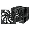 Ventilador Arctic F12 120mm Pack 5 Uds. Negro