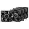 Ventilador Arctic S8038-7K 80mm Pack 4 Uds. Negro