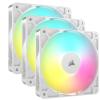 Ventilador Corsair RS120 ARGB PWM 120mm Triple Pack Blanco