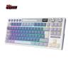 Teclado para Mac y Windows Royal Kludge RKM87 ISO-ES RGB Hot-Swappable Switch Cream Wireless Ocean Blue