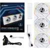 Ventilador Lian Li Uni Fan TL120 Wireless LCD ARGB Reverse Blade 120mm Triple Pack Blanco