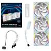 Ventilador Lian Li Uni Fan SL120 Wireless ARGB Reverse Blade 120mm Triple Pack Blanco