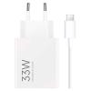 Cargador Xiaomi 33W Charging Combo 1xUSB-A Blanco + Cable (USB A-C)