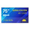 Pantalla iggual ORCHID Señalización 4K 75 pulgadas Alto Brillo