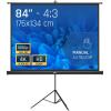 Pantalla Proyección iggual PSITS176 84 pulgadas 176x134cm Con Trípode+Bolsa