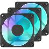 Ventilador Fractal Design Dynamic 3 RGB 120mm Triple Pack Negro