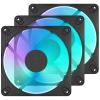 Ventilador Fractal Design Dynamic 3 RGB 140mm Triple Pack Negro