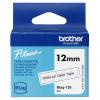 Casete de Cinta Brother BTAG135 12mm x 4m Blanco Sobre Transparente