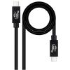 Cable USB Nanocable 10.01.5001 USB4 Gen3x2 Video 8K@60Hz 4K@120Hz 240W 40Gbps 1m Negro