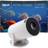 Pack  iggual IGG319871 Proyector Portátil MP720p + Pantalla De Tela 100 pulgadas Wi-Fi 6 BT 5.0 Blanco