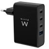 Cargador USB Ewent EW1336 Rápido GaN Fast 100W 4 Puertos USB