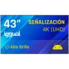 Pantalla iggual IGG321157 De Señalización 43 pulgadas 4K UHD 4GB 64GB Wi-Fi Android 14