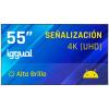 Pantalla iggual IGG321140 De Señalización 55 pulgadas 4K UHD 4GB 64GB Wi-Fi Android 14