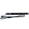 Regleta 2LAN REG8SCHINT 19 pulgadas 8 Tomas Schuko 2m Negro