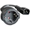 Cable Alimentación Gembird PC-SFC14M-01 C14 Macho A Schuko Hembra 15cm Negro