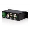 Adaptador Startech HUB Ladrón USB 2.0 4 Puertos Reforzado Industrial con Alimentación