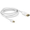Delock Mini Displayport Macho>Disp. Macho 3m Blanco - Cable