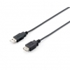 Equip Alargador USB Macho / USB 2.0 Hembra 1.8m Negro - Cable USB