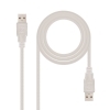 Nanocable USB 2.0, Tipo A/M-A/M Beige - Cable USB