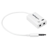 Startech Adaptador Auriculares Micrófono Mini-Jack 3.5mm 4 Pines Conectores Auriculares - Adaptador