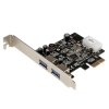 Tarjeta PCI Startech Adaptador PCI Express 2 Puertos USB 3.0 Molex SATA
