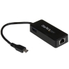 Adaptador de Red Startech Adaptador USB 3.1 Type-C a Ethernet + Puerto USB Negro