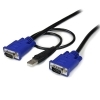 Startech KVM 3 m Ultra Delgado VGA USB HD15 - Cable