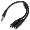 Startech Mini-Jack 3.5mm 3 Pines Macho a 2x Mini-Jack 3 Pines Hembra - Adaptador Divisor