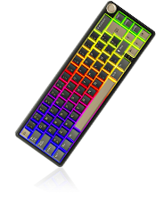 Teclado para Mac y Windows Royal Kludge RKR65 ISO-ES Hot-Swappable Switch Chartreuse Phantom